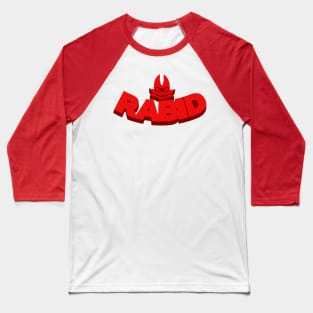 Rabid Text Logo Baseball T-Shirt